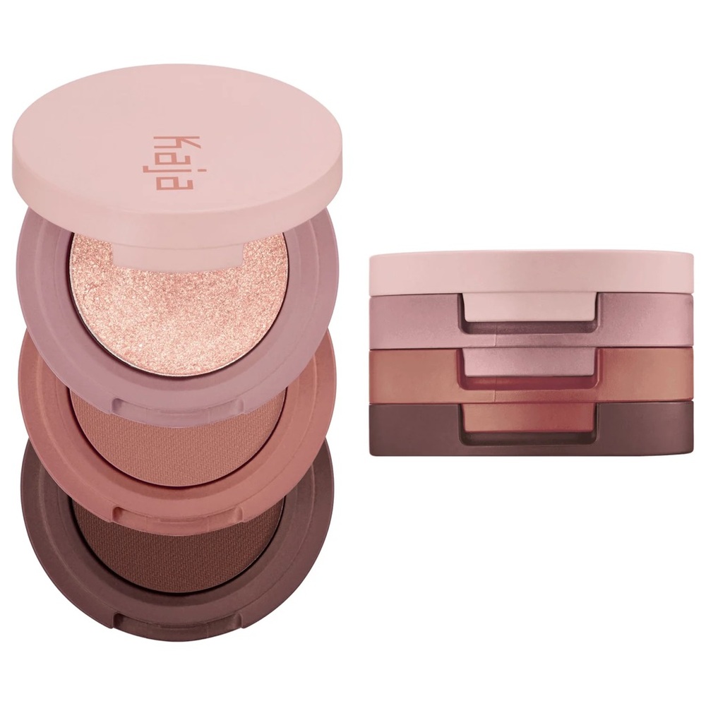 Kaja Chocolate Dahlia Beauty Bento Bouncy Matte & Shimmer Eyeshadow Trio- mocha